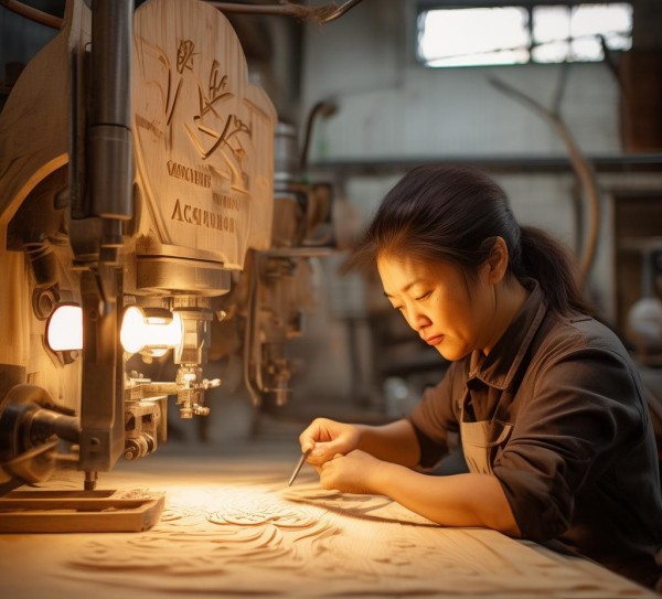 题名,木工机械厂李娟,匠心工艺,成就信赖